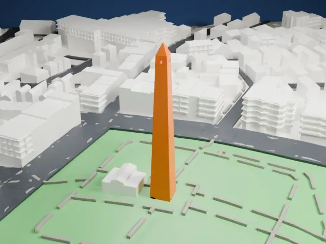 Bunker Hill Monument model, West view