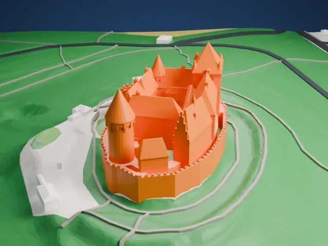 Burg Kreuzenstein model, East view