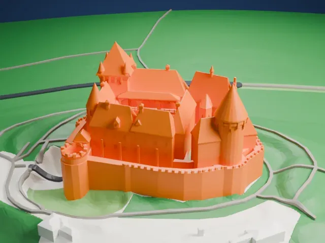 Burg Kreuzenstein model, South view