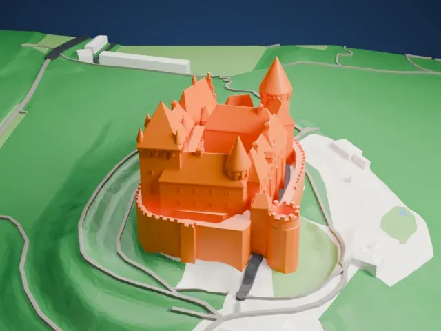 Burg Kreuzenstein model, West view