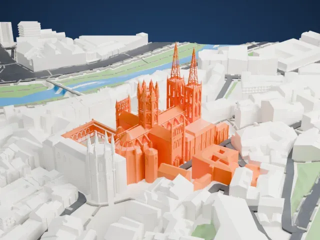 Burgos Cathedral model, North view