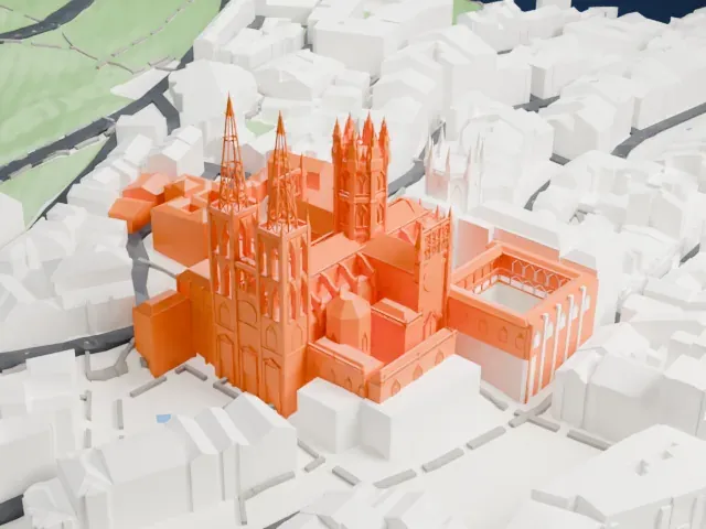 Burgos Cathedral model, South view