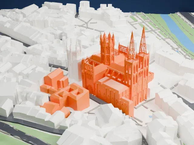 Burgos Cathedral model, West view