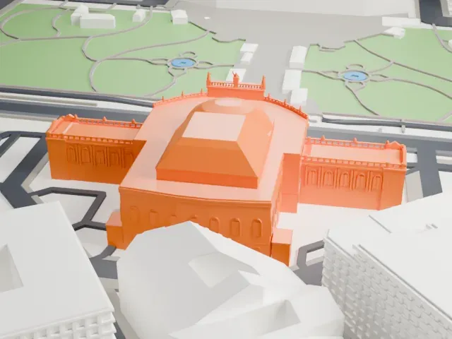Burgtheater model, East view