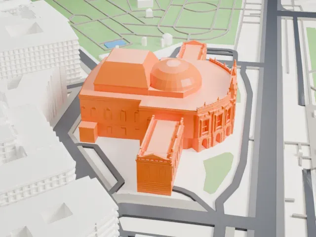 Burgtheater model, North view