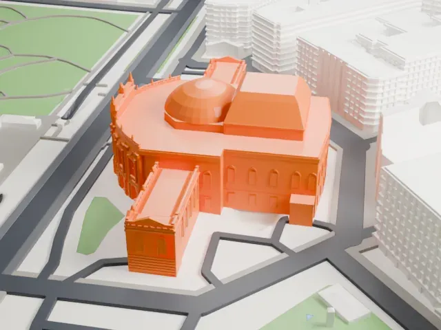 Burgtheater model, South view