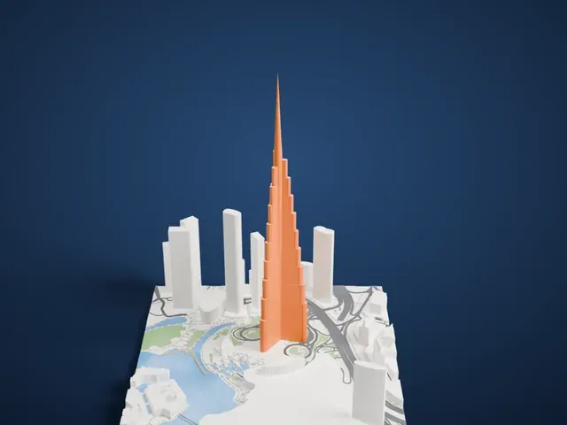 Burj Khalifa model, East view