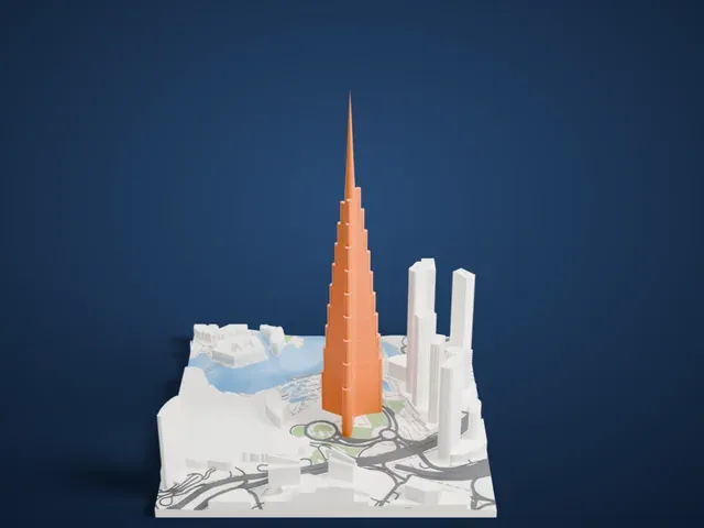 Burj Khalifa model, North view