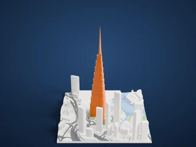 Burj Khalifa model, West view