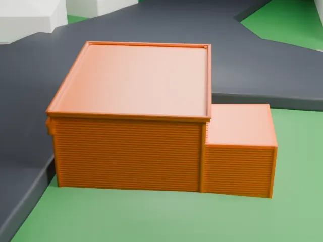 Burton Store model, West view