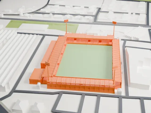 BWT X Upper Austrian Arena model, East view