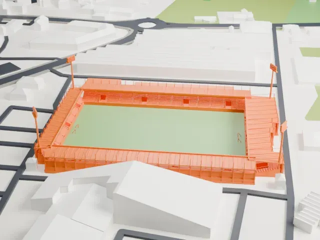 BWT X Upper Austrian Arena model, North view