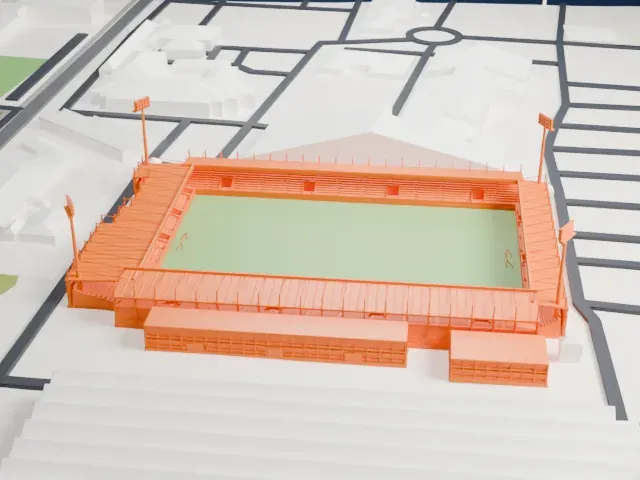 BWT X Upper Austrian Arena model, South view