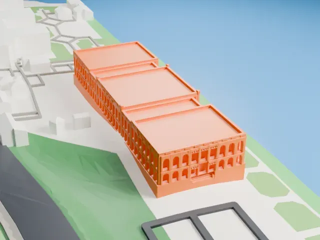 Çırağan Palace model, West view