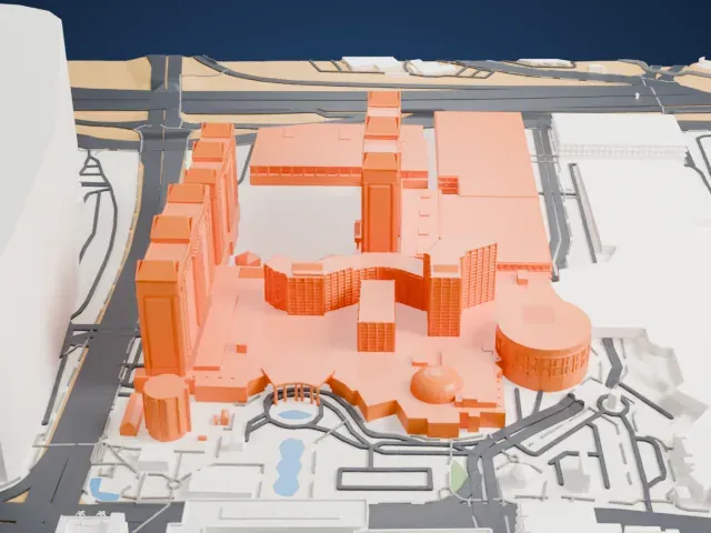 Caesars Palace model, East view
