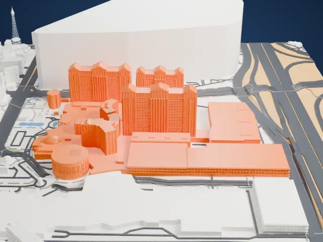 Caesars Palace model, North view