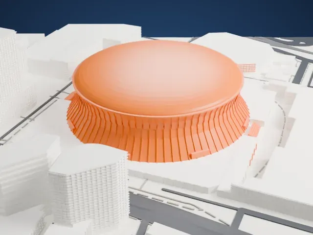 Caesars Superdome model, North view