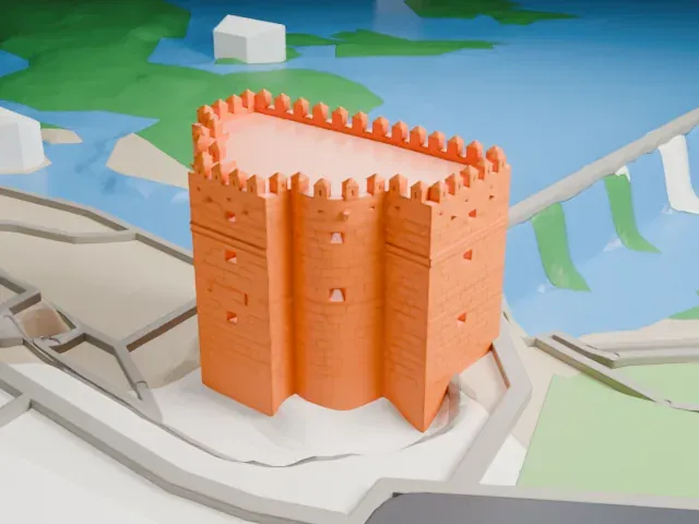 Calahorra Tower model, East view