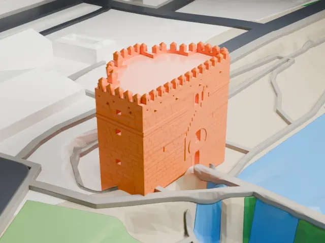 Calahorra Tower model, North view