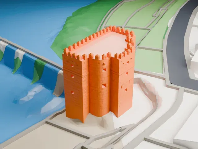 Calahorra Tower model, South view