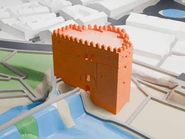 Calahorra Tower model, West view