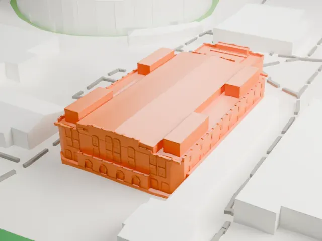 Cameron Indoor Stadium model, North view