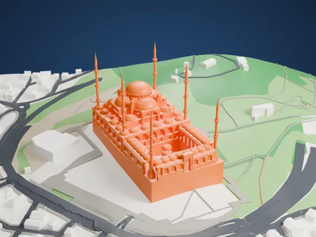 Çamlıca Mosque model, North view
