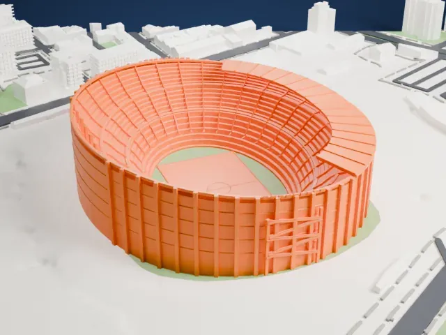 Camp Nou model, North view