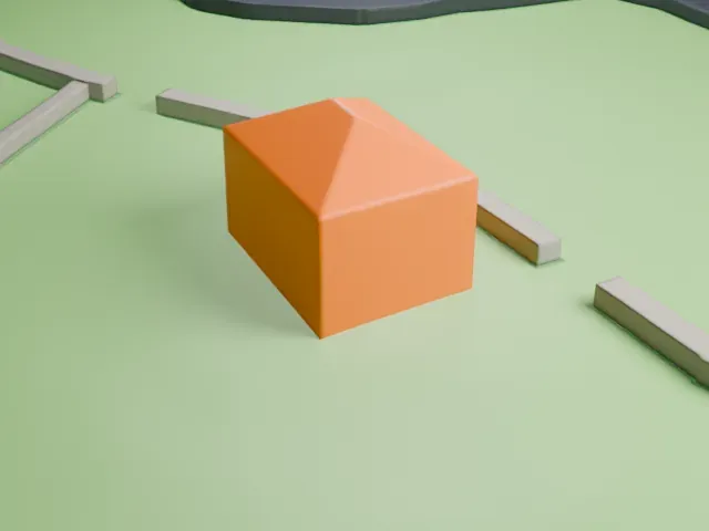 Campbell-Christie House model, West view