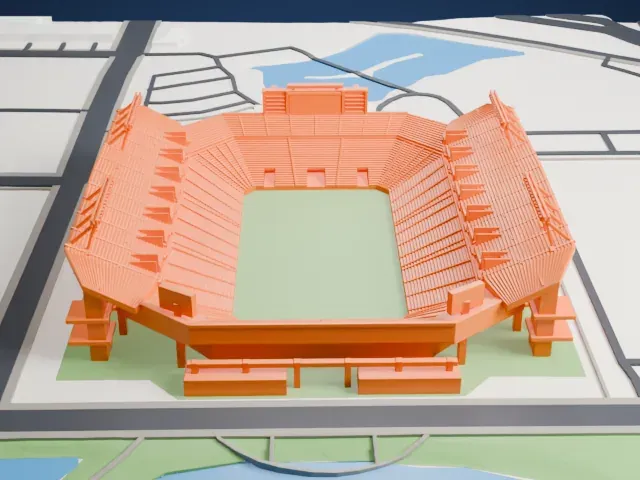 Camping World Stadium model, North view