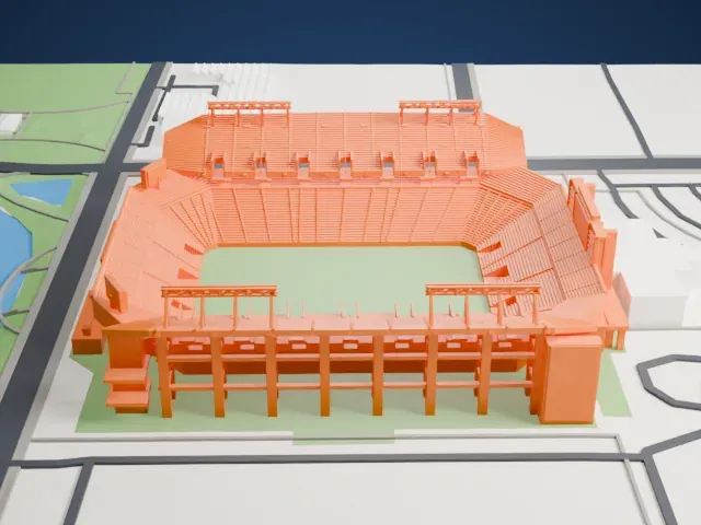 Camping World Stadium model, West view