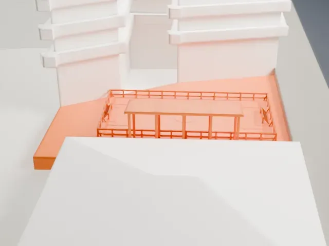 Campo de O'Donnell model, West view