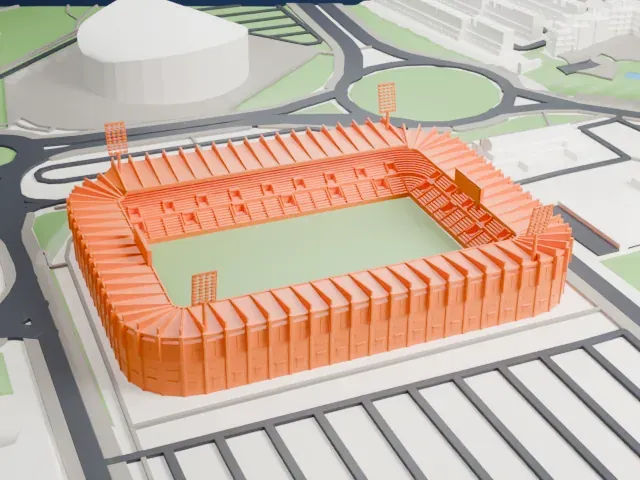 Campos de Sport de El Sardinero model, East view