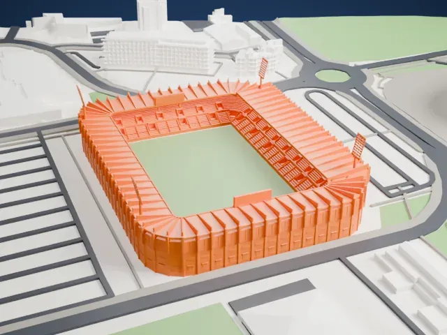 Campos de Sport de El Sardinero model, North view