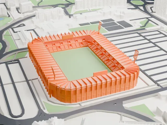 Campos de Sport de El Sardinero model, South view