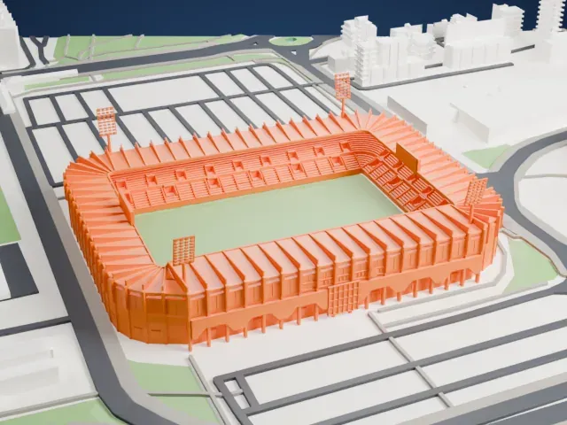 Campos de Sport de El Sardinero model, West view