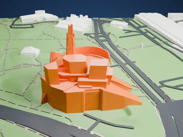 Canadian Museum for Human Rights model, North view