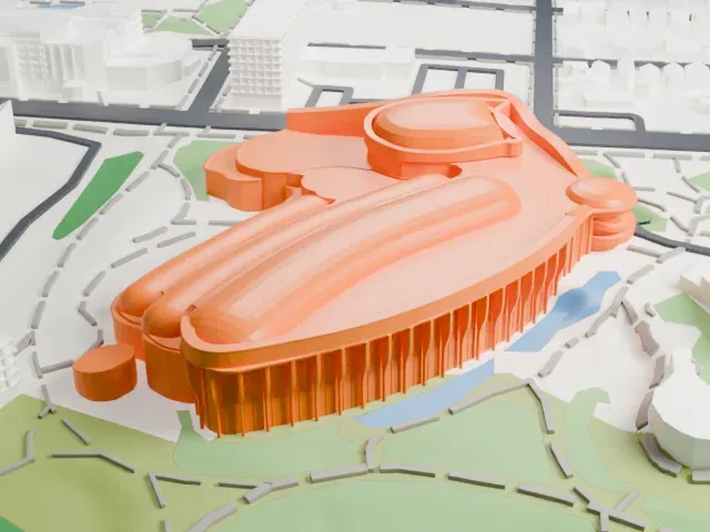 Canadian Museum of History model, East view