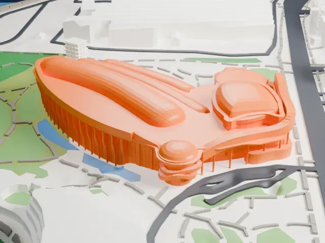 Canadian Museum of History model, North view