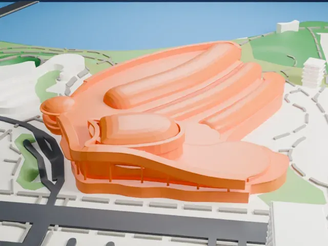 Canadian Museum of History model, West view