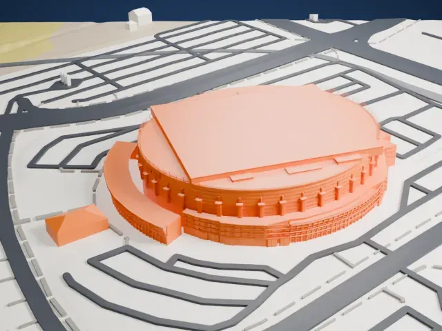 Canadian Tire Centre model, North view