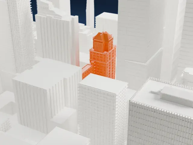 Candler Building model, South view