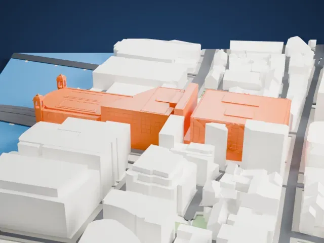 Cannon Street station model, East view