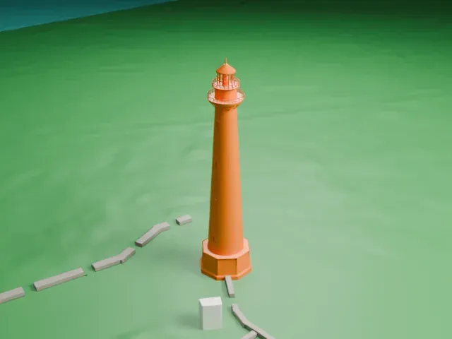 Cape Hatteras Lighthouse model, North view