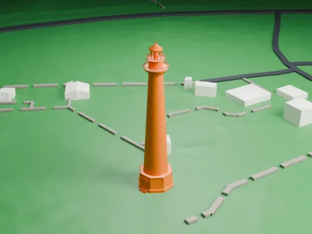 Cape Hatteras Lighthouse model, South view