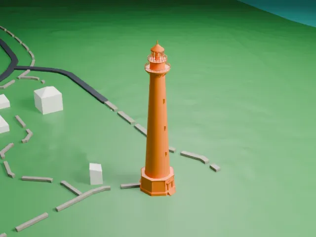 Cape Hatteras Lighthouse model, West view