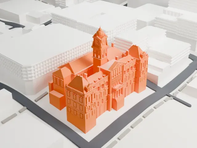 Cape Town City Hall model, East view