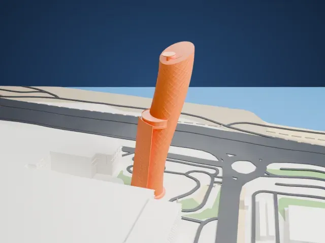 Capital Gate model, North view