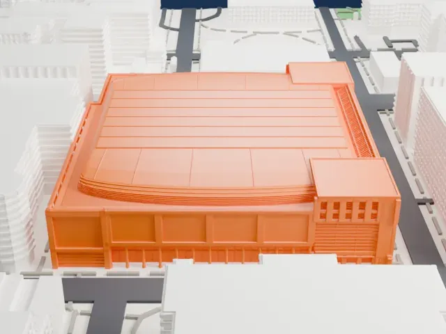 Capital One Arena model, West view