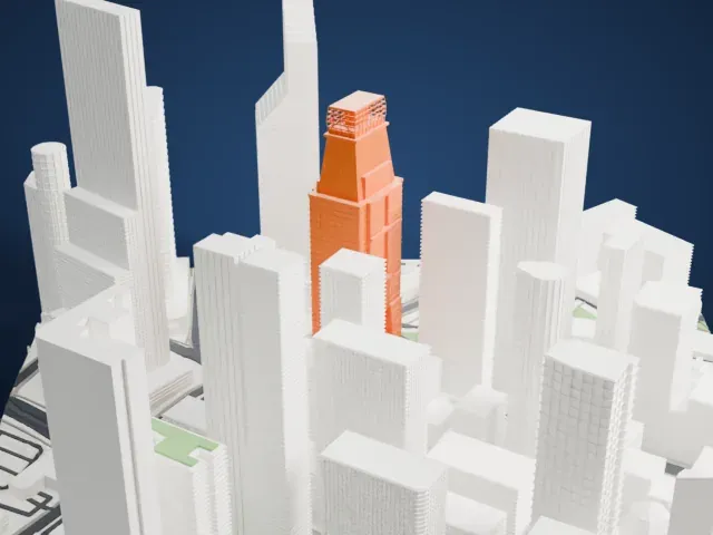 Capital Tower (Singapore) model, East view
